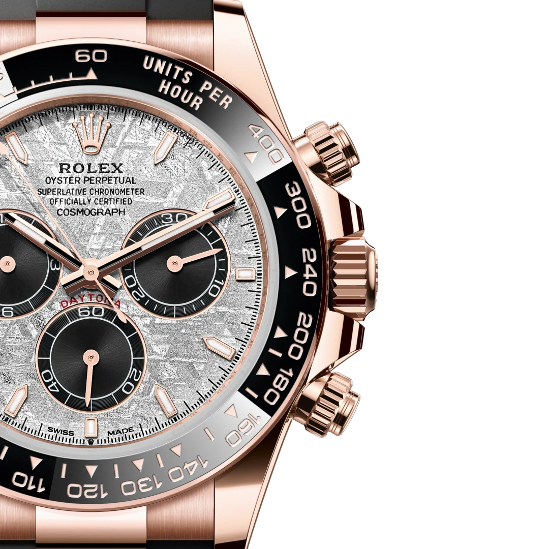 Daytona 40mm Oyster Perpetual Everose Gold with Meteorite and Black Dial M126515LN-0008