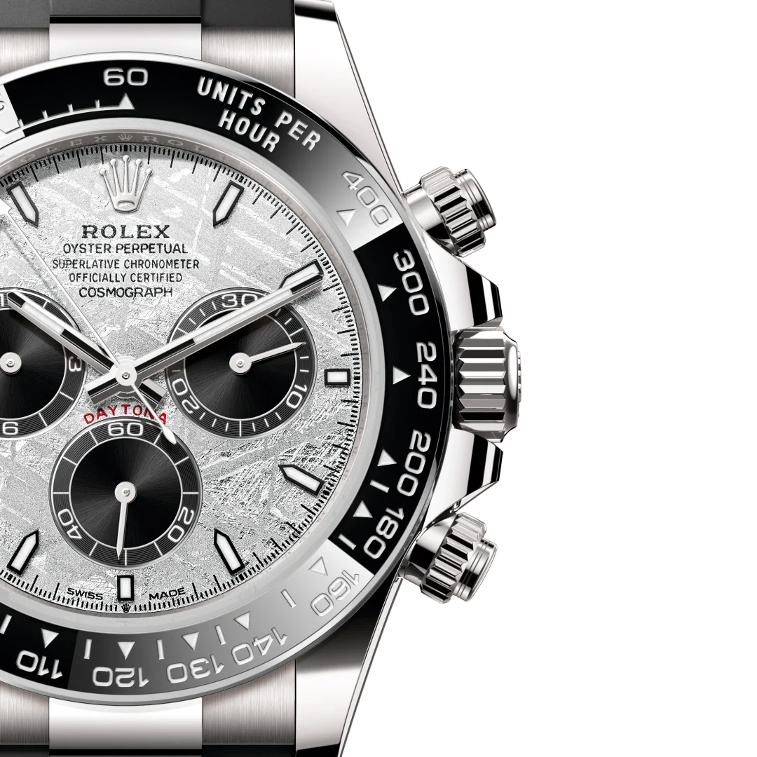 Daytona 40mm Oyster Perpetual White Gold with Meteorite and Black Dial M126519LN-0007