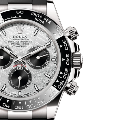 Daytona 40mm Oyster Perpetual White Gold with Meteorite and Black Dial M126519LN-0007