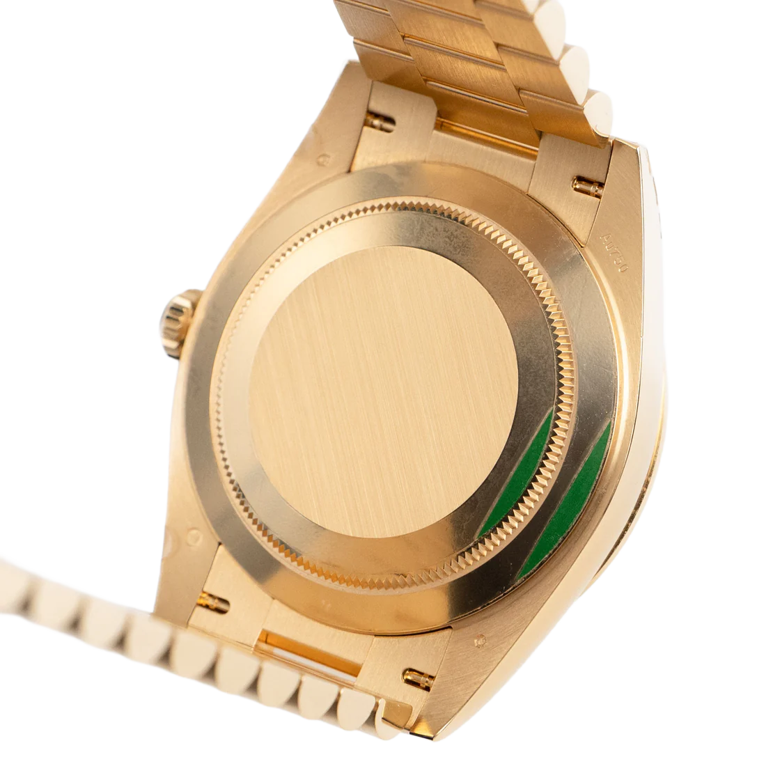 Day-Date 40 228398TBR Yellow Gold Mother of Pearl Diamond Baguette Dial and Bezel