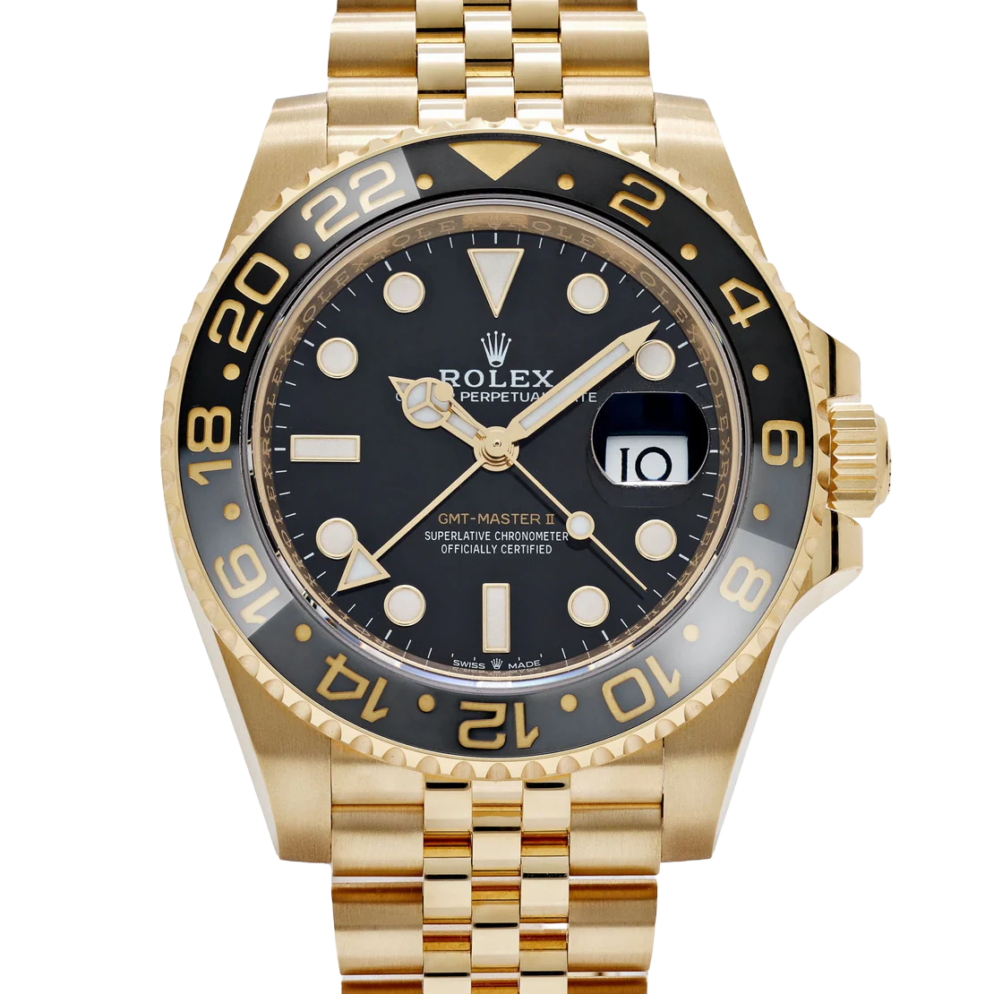 GMT-Master II 126718GRNR Yellow Gold Black Dial Jubilee (2025)