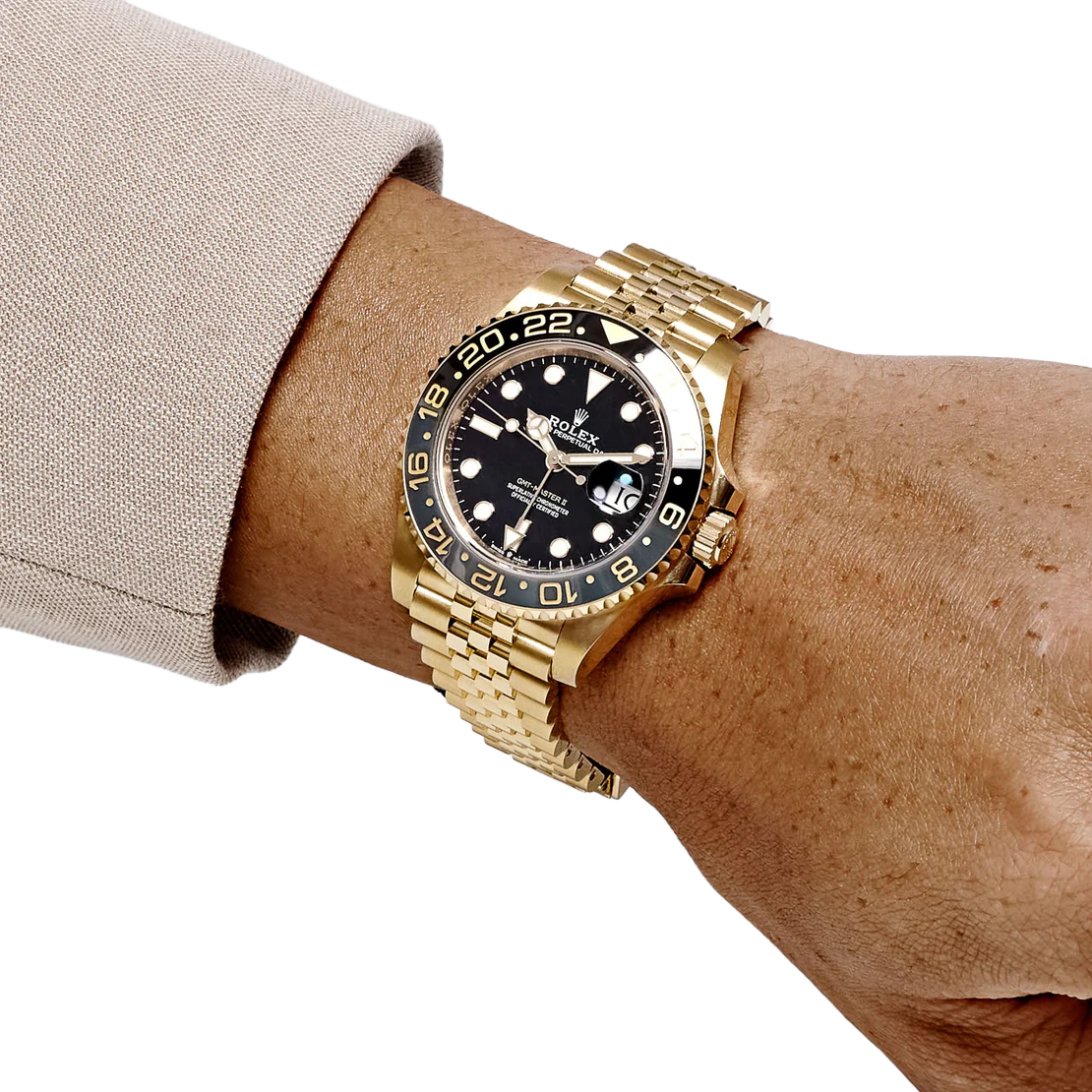 GMT-Master II 126718GRNR Yellow Gold Black Dial Jubilee (2025)