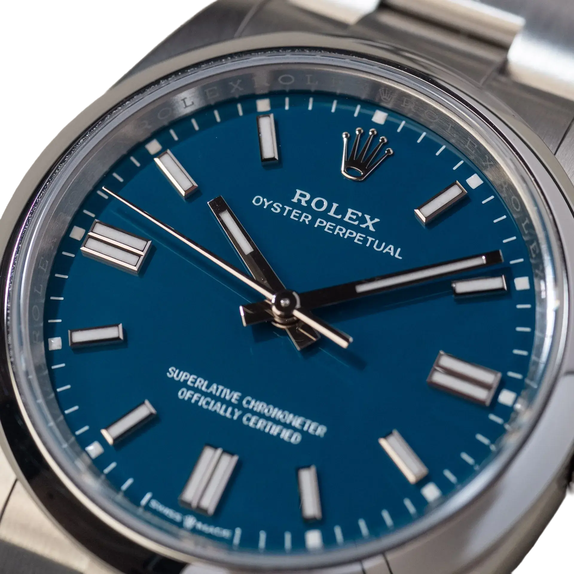 Oyster Perpetual 41mm Stainless Steel Med Blue Dial Men Watch 134300-0009 New 2025