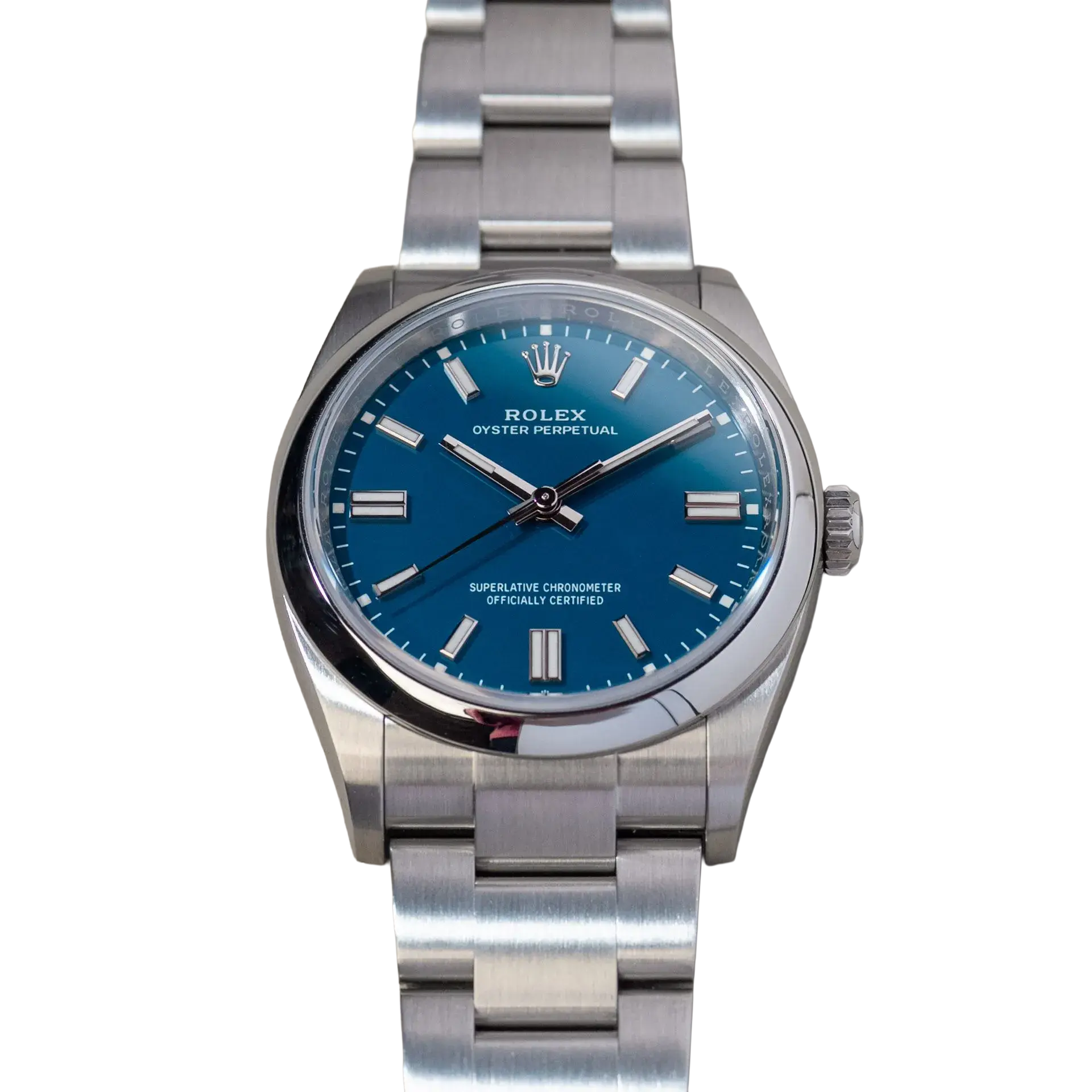 Oyster Perpetual 41mm Stainless Steel Med Blue Dial Men Watch 134300-0009 New 2025