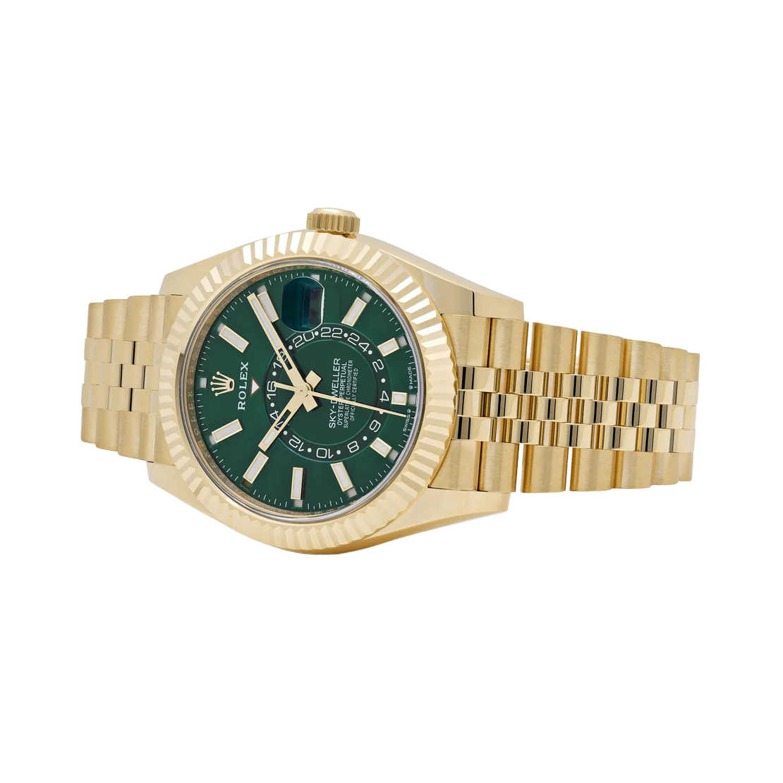 Sky-Dweller 42mm Yellow Gold Bright Green Dial Jubilee 336938 (2025)