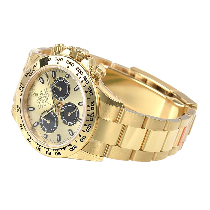 Daytona 40mm Yellow Gold Champagne Black Dial 116508