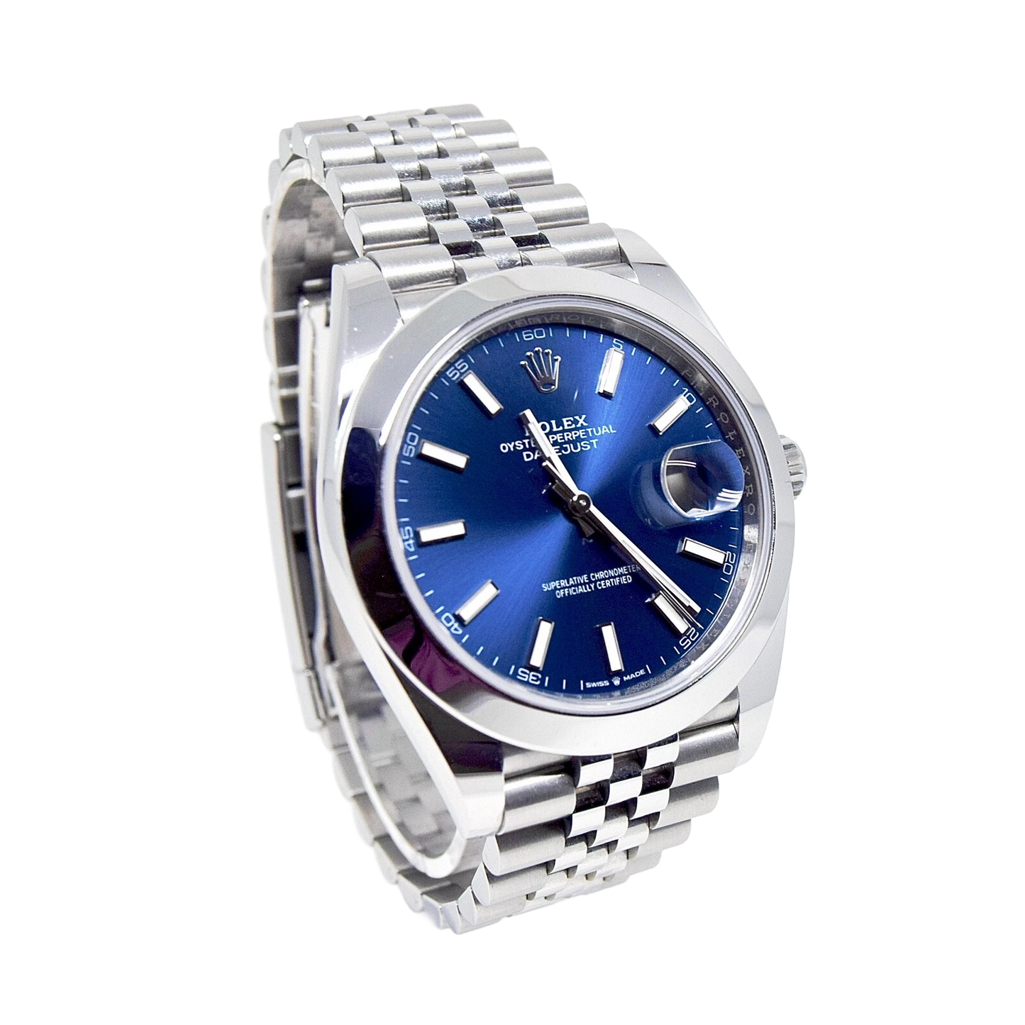 Datejust Oyster 41 mm Oystersteel Blue Dial 126300-0002