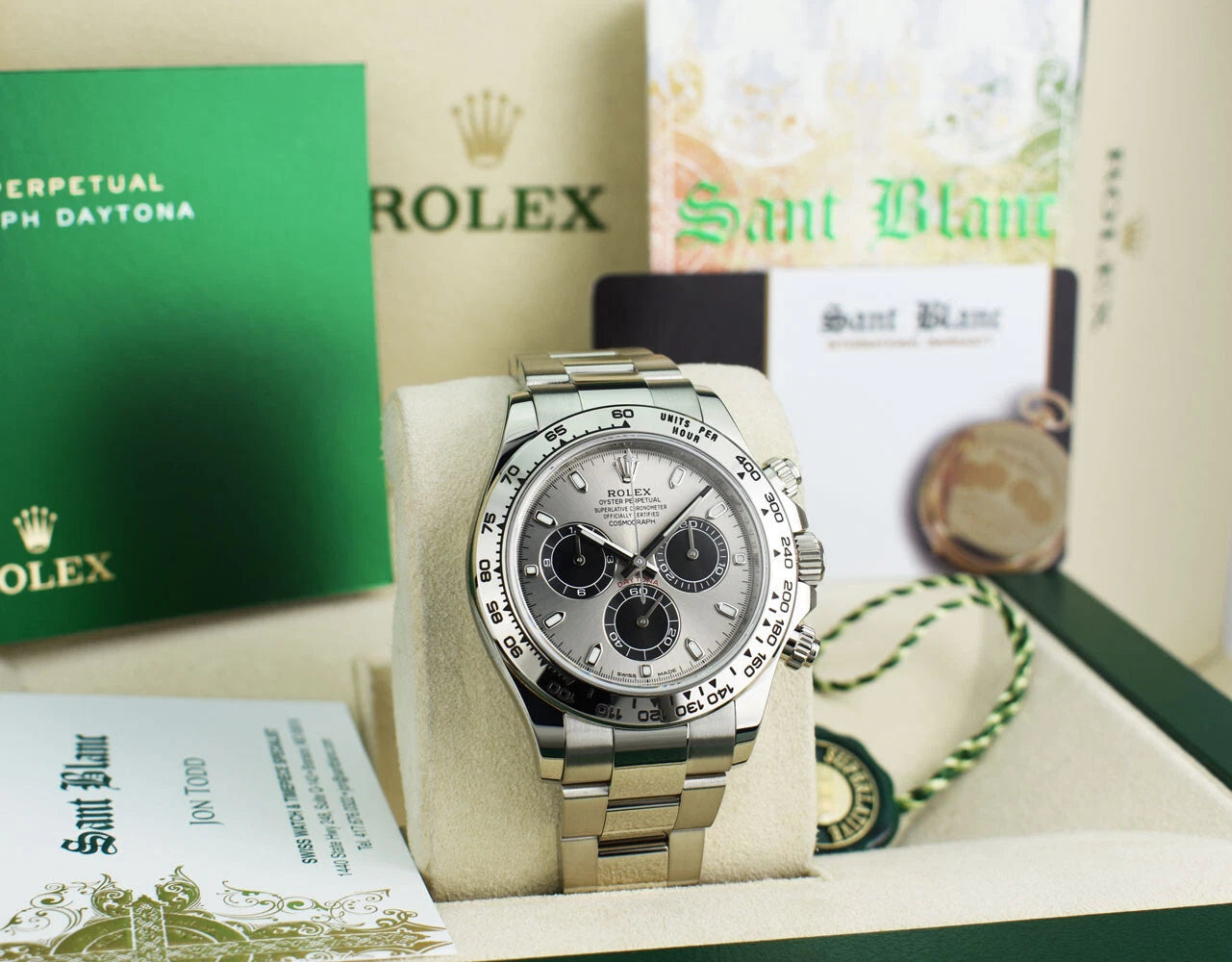 Daytona 40mm White Gold Ghost Panda Dial 116509