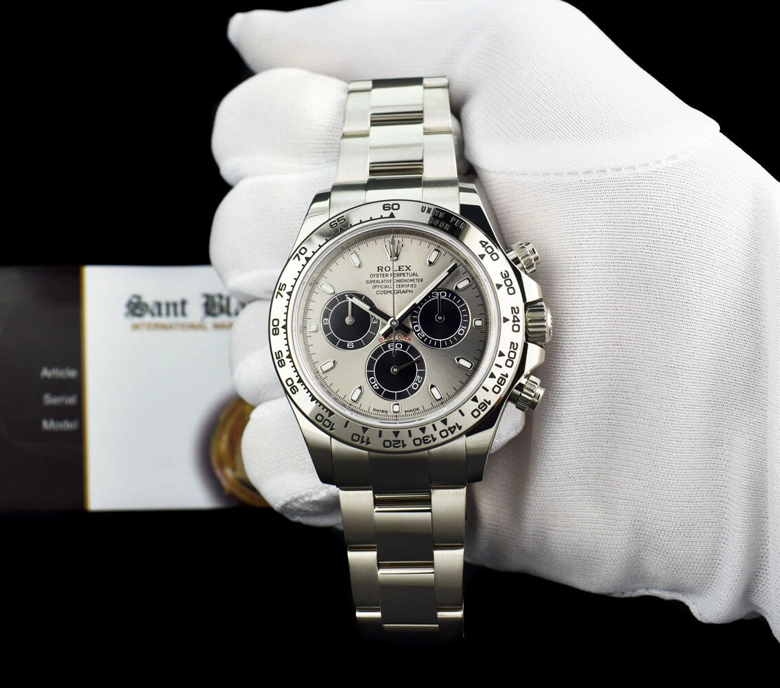 Daytona 40mm White Gold Ghost Panda Dial 116509