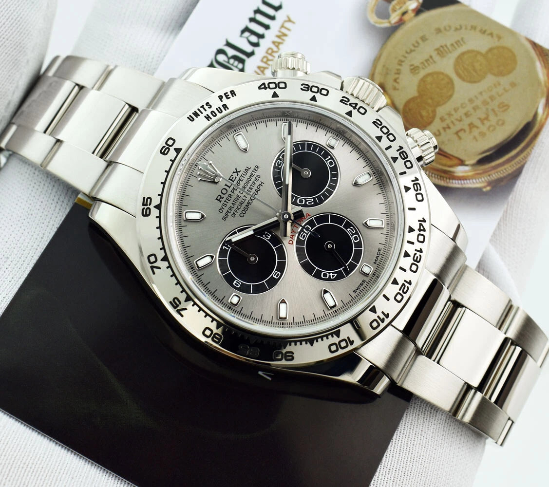 Daytona 40mm White Gold Ghost Panda Dial 116509