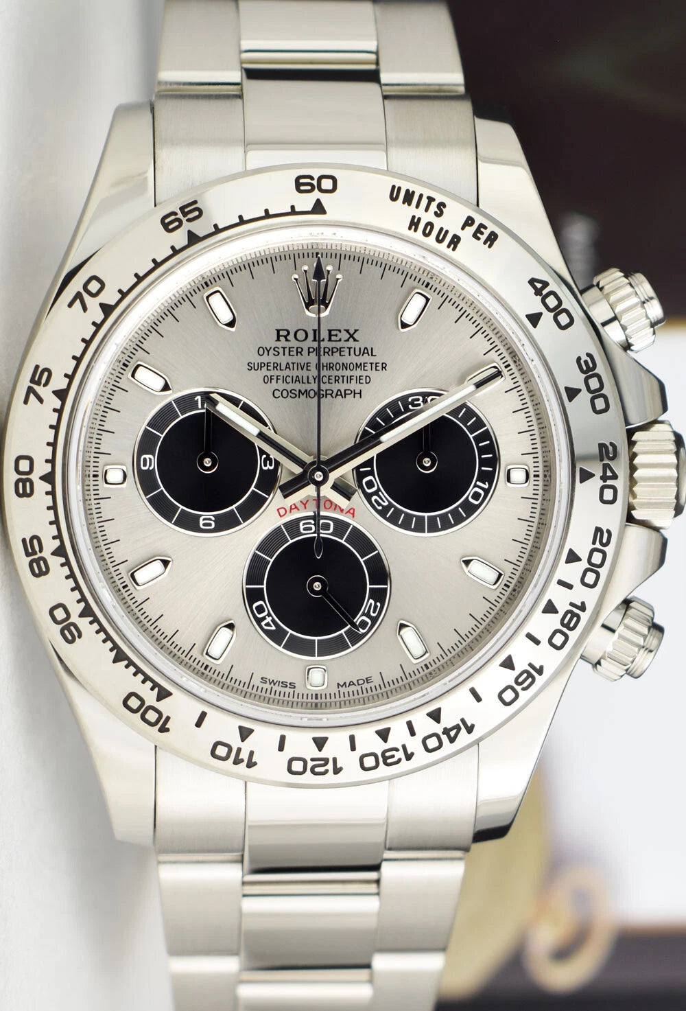 Daytona 40mm White Gold Ghost Panda Dial 116509