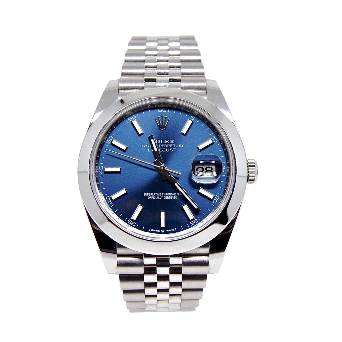 Datejust Oyster 41 mm Oystersteel Blue Dial 126300-0002