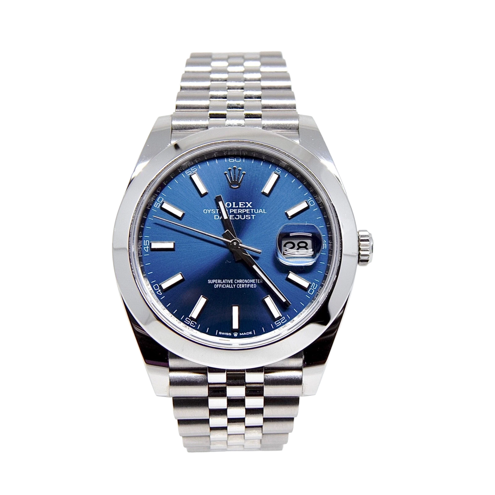 Datejust Oyster 41 mm Oystersteel Blue Dial 126300-0002