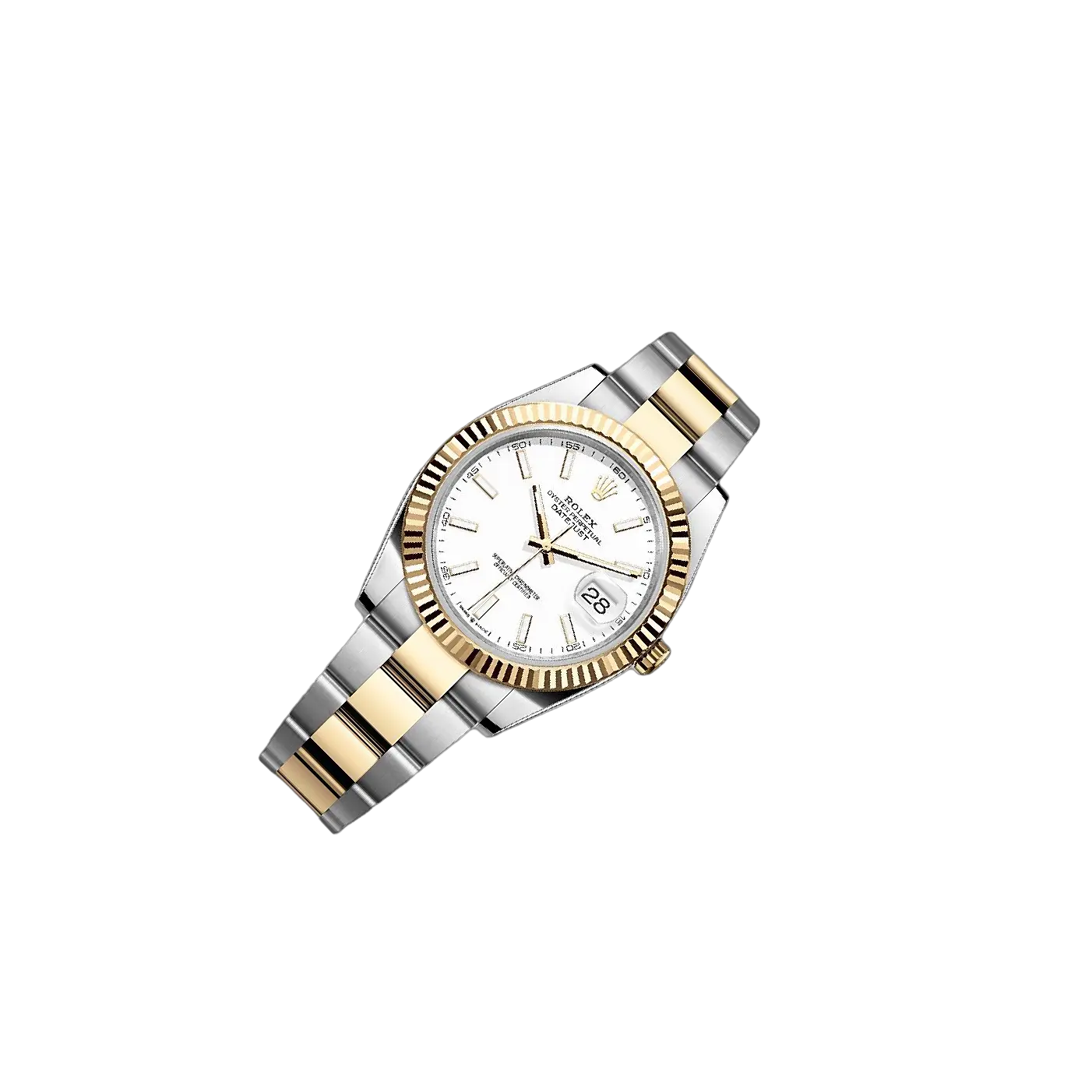 Datejust 41mm White Dial, Yellow Roleso 126333-0015