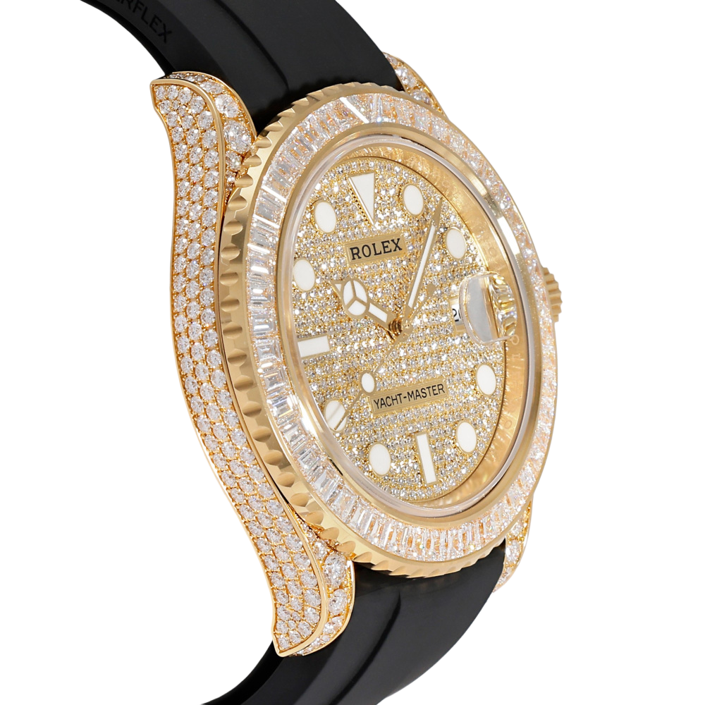 Yacht-Master 226668TBR, 18K Yellow Gold, Pave Index Dial, Oysterflex Bracelet, 42 mm