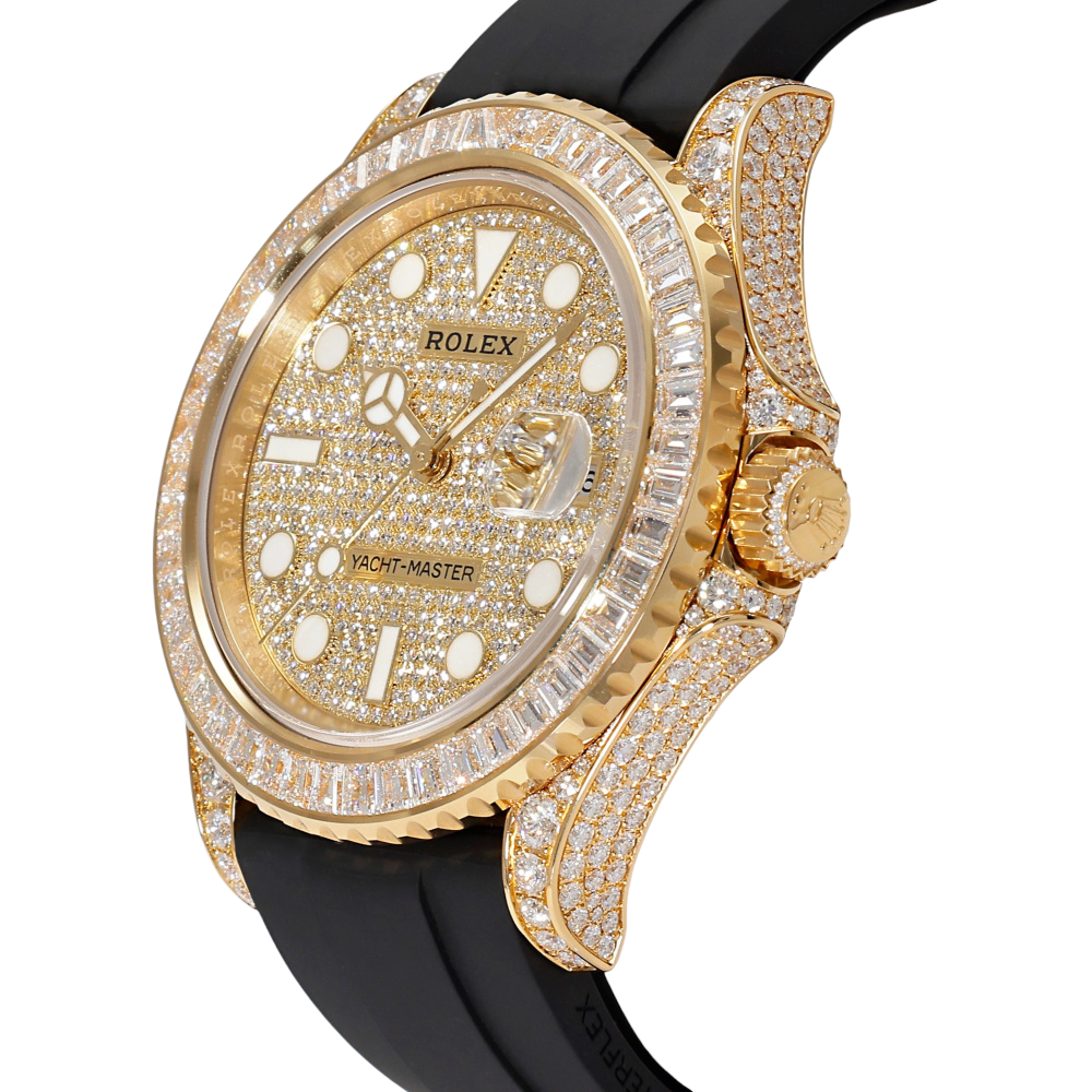 Yacht-Master 226668TBR, 18K Yellow Gold, Pave Index Dial, Oysterflex Bracelet, 42 mm