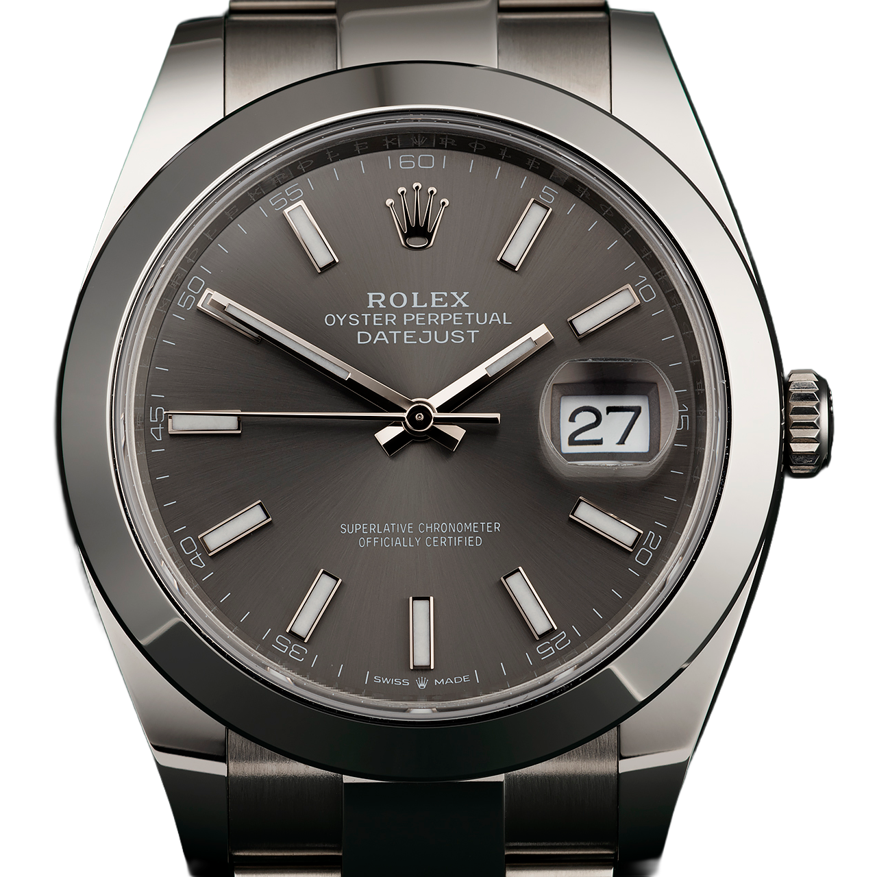 Datejust Oyster 41 mm Oystersteel Grey Dial 126300-0007
