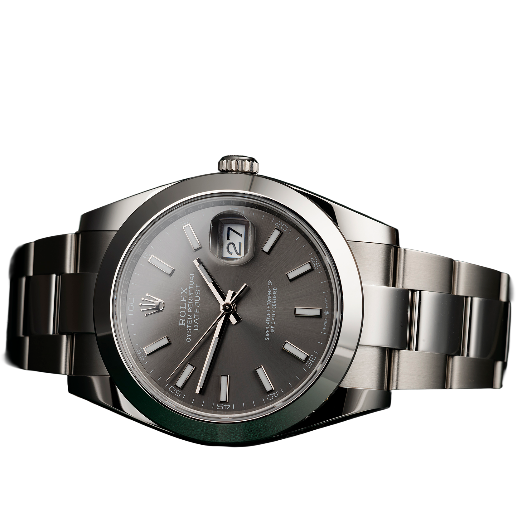 Datejust Oyster 41 mm Oystersteel Grey Dial 126300-0007