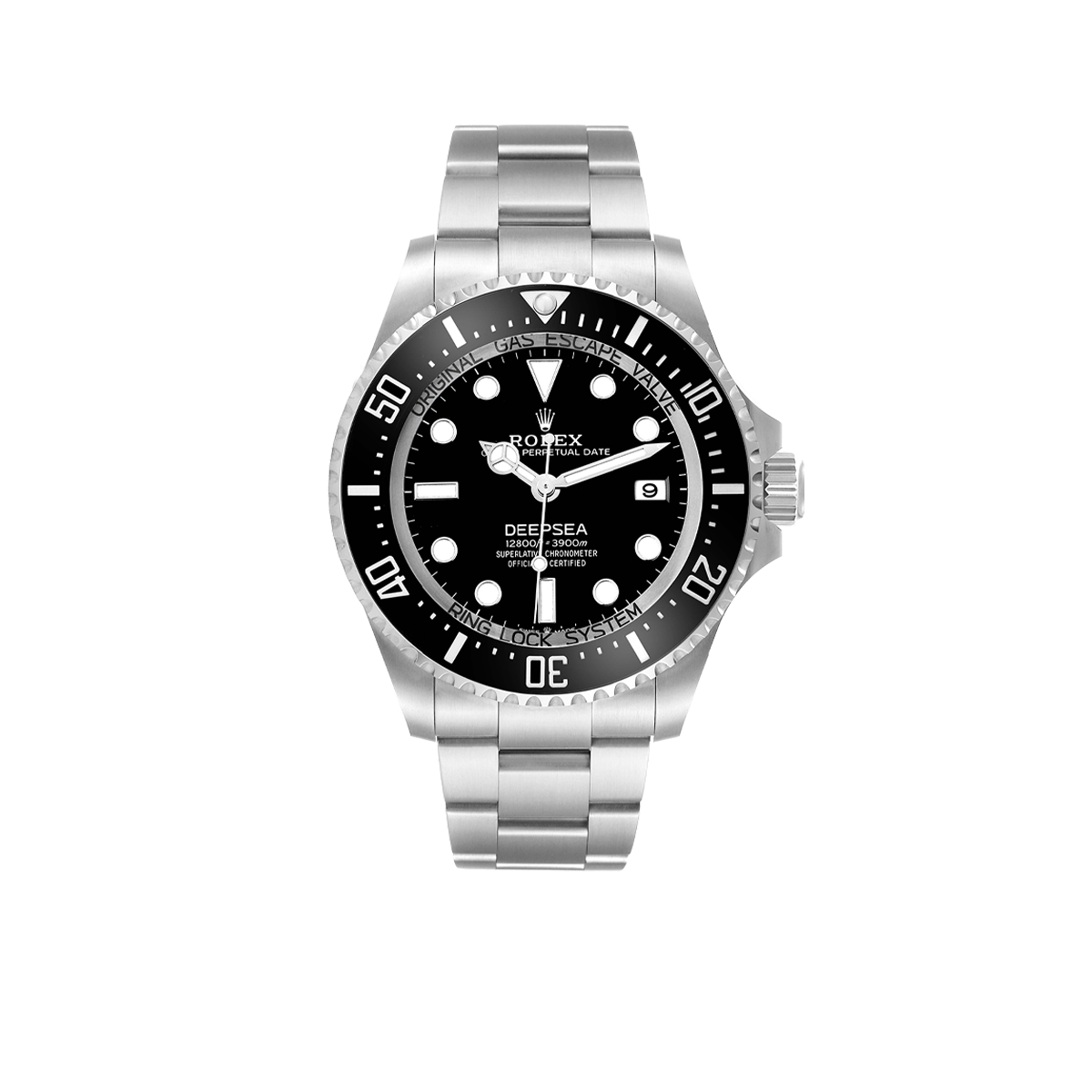 Seadweller Deepsea Black Dial Steel Mens Watch 136660